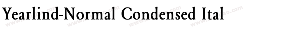 Yearlind-Normal Condensed Italic字体转换